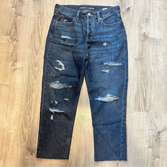 NWT Old Navy High-Waisted Button-Fly Slouchy Straight Secret-Slim Pockets Jeans - Picture 2 of 15